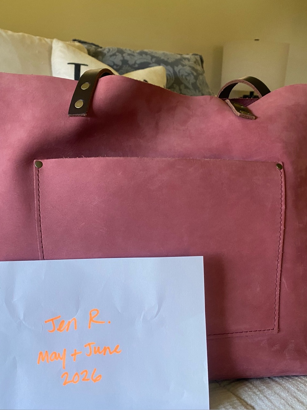 Portland Leather Oversized Foxglove Tote. Beautiful brushed leather